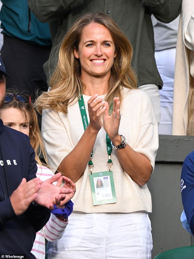 Murray claimed he now feels guilt-free as he no longer has to choose between spending time with his family and preparing for tournaments. Pictured: Wife Kim Sears