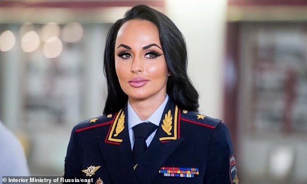 Pictured: Major General Irina Volk, spokesperson for the Russian Ministry of Internal Affairs