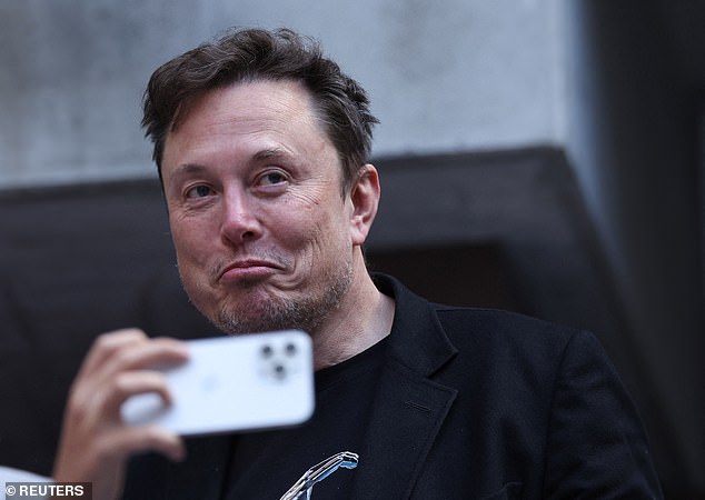 Musk frowned when a fan took a selfie