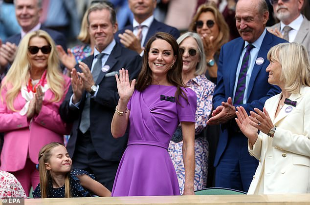 The Princess of Wales was greeted with a standing ovation when she entered the Royal Box at Wimbledon in July