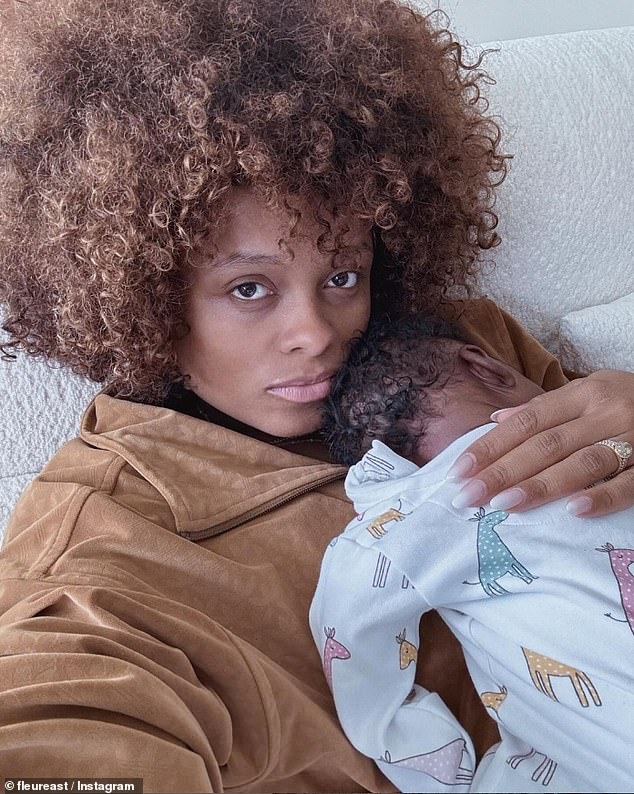 The 36-year-old English singer joined her radio co-host James Barr and gave listeners a detailed insight into the birth of her first child Nova