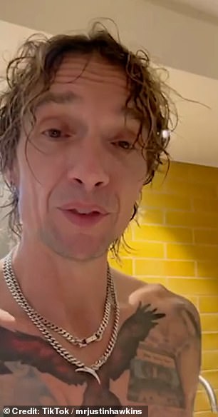 The Darkness frontman Justin Hawkins shared a video on TikTok on Monday revealing that he woke up to the videos circulating online