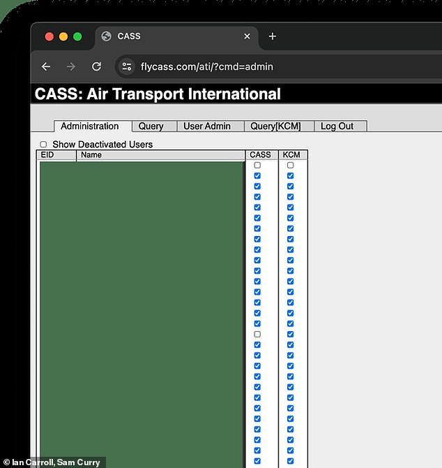 Using 'SQL injection' techniques, security researchers were able to gain administrative privileges in FlyCASS for the small Ohio-based cargo airline Air Transport International