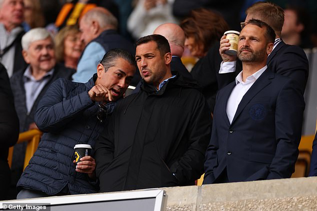 Chelsea's sporting directors Paul Winstanley (right) and Laurence Stewart (centre) reportedly wanted Pochettino to leave