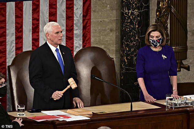 Vice President Mike Pence and Speaker Nancy Pelosi on January 6, 2021