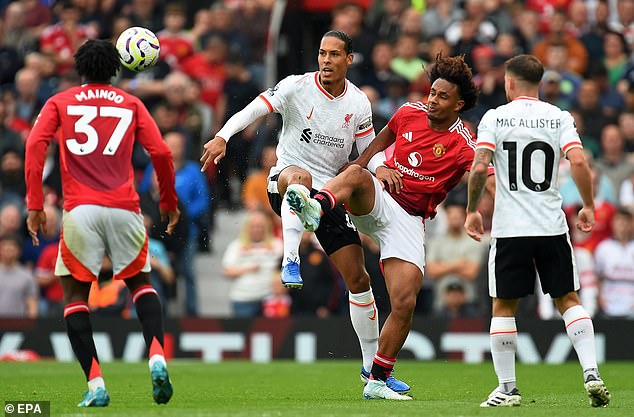 The Dutch duo faced each other six days earlier at Old Trafford in the Premier League