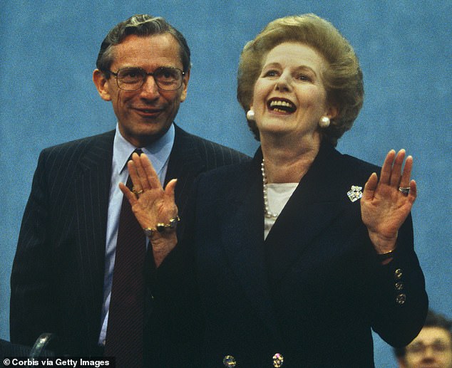 Lord Fowler with former Prime Minister Margaret Thatcher at a conference in Brighton in 1992