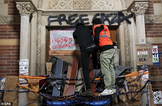 In April, protests broke out on campus