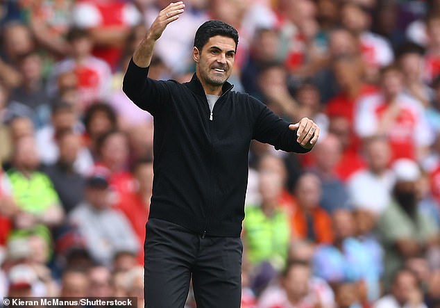 Mikel Arteta (above) struggles with mountain problem after blows to Mikel Merino and Riccardo Calafiori