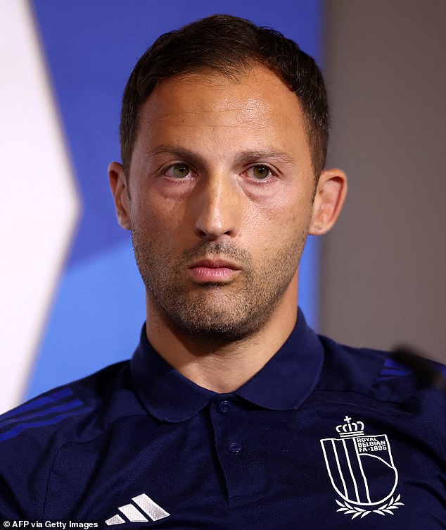 Domenico Tedesco said: 'Am I afraid he will stop playing international? You shouldn't talk about that now. Everyone needs to calm down'