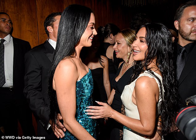 She and Katy Perry laughed together as they headed to the fancy dinner