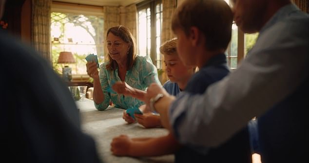 Princess Catherine's mother Carole is seen in the emotional video announcing that Kate's cancer is over