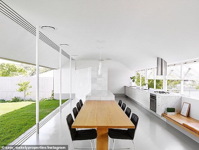 The five-bedroom single-storey home utilises both new and old facilities