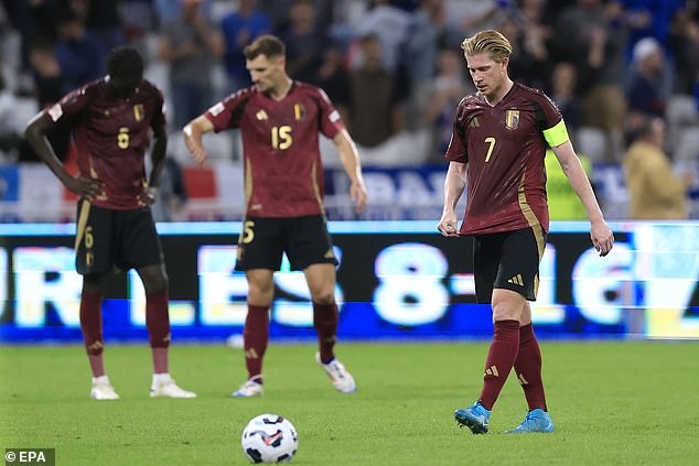 The explosion came after Belgium's disappointing 2-0 defeat to France on Monday