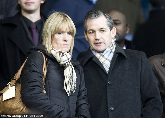 Burley, pictured next to his wife Jill in 2008, spoke about his treatment in a statement released by the club