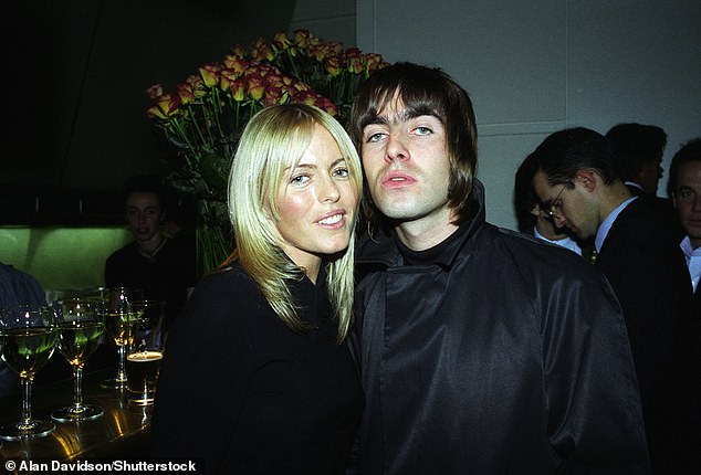 The model, who often models in New York, bears a striking resemblance to his father and actress mother Patsy Kensit (Liam and Patsy pictured in 1996)