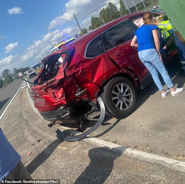 Mr Martin and another man were riding their motorcycle when they collided with a Mazda sedan on the Great Western Highway in Prospect, Sydney's west, about 1pm on Tuesday.