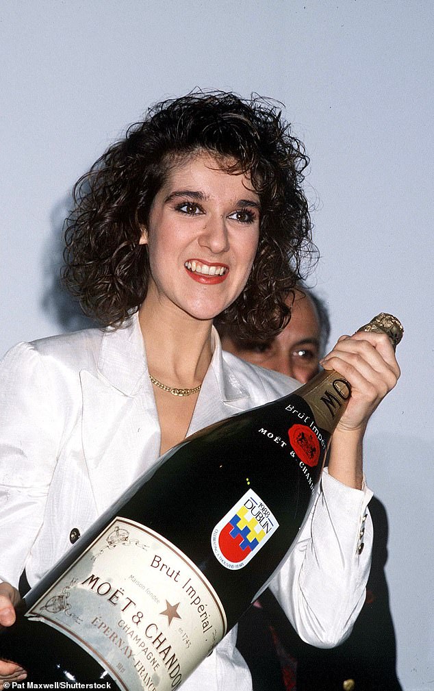 Before she found success as a power ballad singer, the singing sensation won the contest with her performance of 'Ne Partez Pas San Moi' (pictured in 1988 after winning the contest)