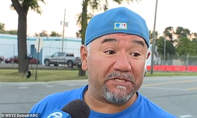 Thomas Saldana, an employee who witnessed the horrific act, chased the suspect and pushed him off his bike while two other bystanders held him down until police arrived a few minutes later