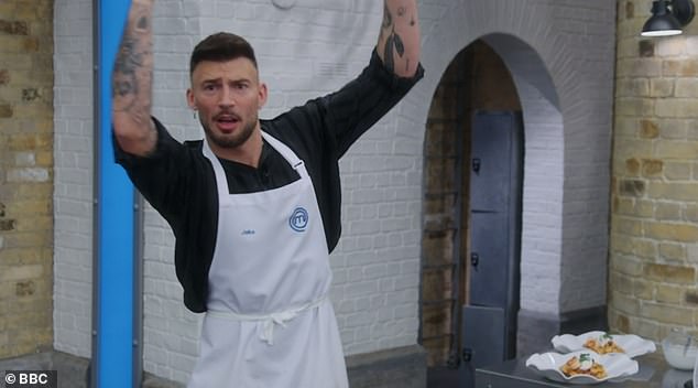 The reality star, 36, is the latest contestant to be sent home from the BBC show after failing to impress judges John Torode and Gregg Wallace