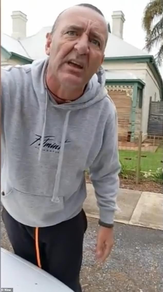 The neighbor (pictured) told Brandon that Australia was his country and threatened violence