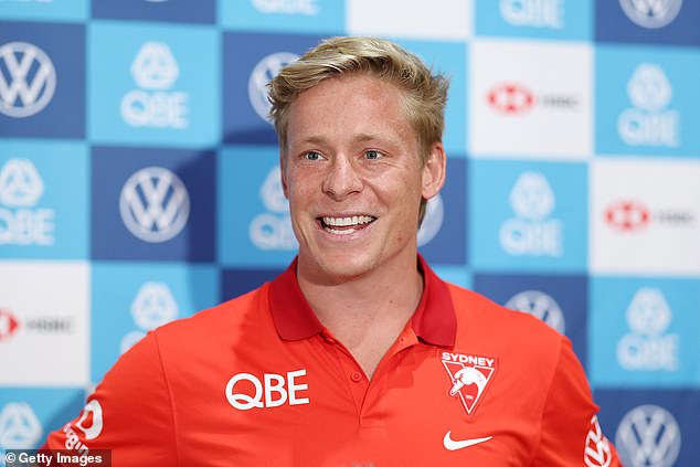 Bella was previously reported to be in a relationship with AFL star Isaac Heeney (pictured), 28, as the pair were linked together in early 2023