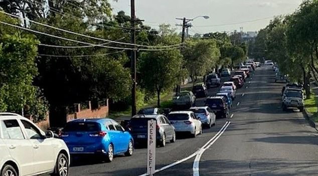 Furious residents have signed a petition to force Inner West Council to remove the 'left turn' sign at Riverside Crescent (pictured showing traffic on the street)