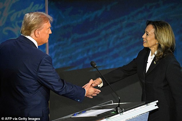 The evening began with a handshake as Harris approached Trump's lectern, but the debate quickly descended into personal attacks and accusations of lies.