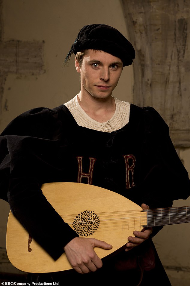 Max Fowler as musician Mark Smeaton in Wolf Hall, the BBC television production of Hilary Mantel's novel of the same name