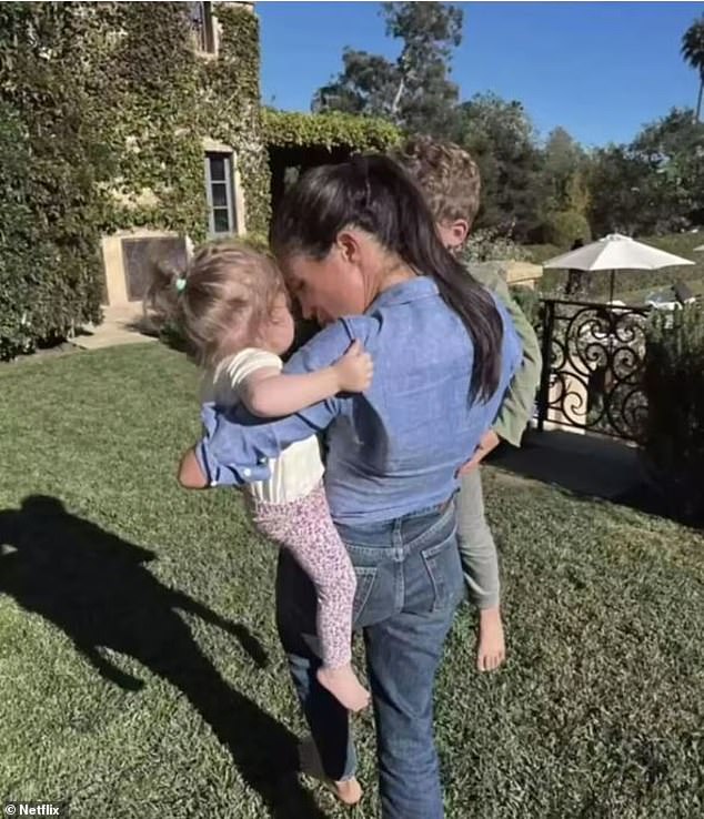 Meghan Markle pictured with son Archie and daughter Lilibet at their home in Montecito, California