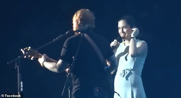 Ed then spoke fondly of his 2018 Australian tour, where Missy was his opening act and sang several duets with him on stage, in front of thousands of fans. Both pictured