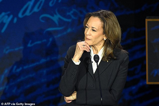 Harris put her hand on her chin when Trump called her a 'Marxist' during the debate