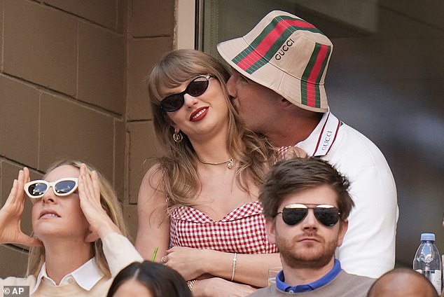 Taylor Swift and Kansas City Chiefs tight end Travis Kelce at the US Open