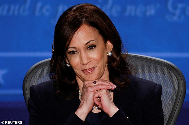 During Harris' 2020 vice presidential debate (pictured) against Mike Pence, she repeatedly told him to stop interrupting her with, 