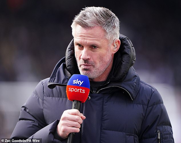 Carragher (pictured) said the midfielder's performance against Liverpool was 'sad to watch'