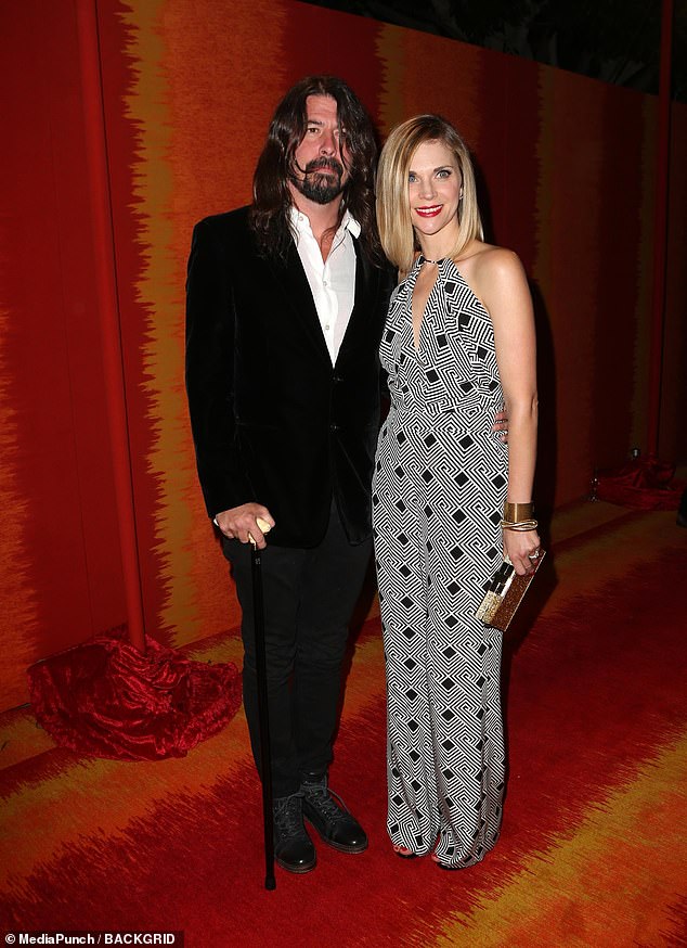 The 55-year-old Foo Fighters frontman publicly apologized to his wife of 21 years, Jordyn Blum, and their three children when he announced the news (pictured).