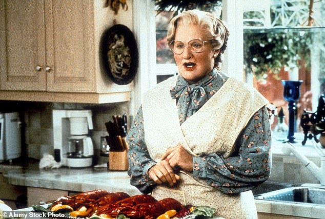 One online user said the Queen looked more like Mrs Doubtfire from the 1993 comedy starring Robin Williams (pictured)