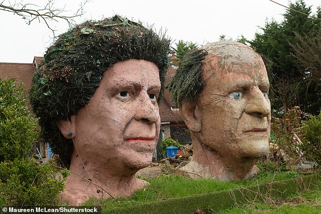 Giant statues of the late Queen Elizabeth II and Prince Philip were put up for sale on Facebook Marketplace in Windsor, Berkshire for £2,000