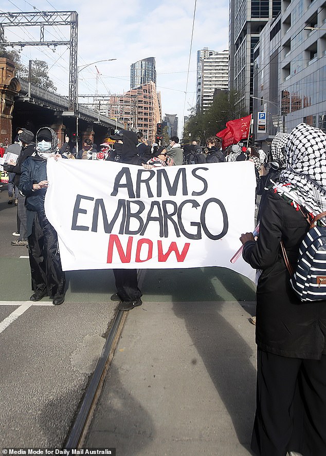 Anti-war protesters marched through Melbourne for a second day on Thursday