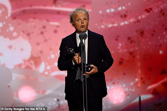 Mr Bates vs The Post Office was the other big winner of the night, taking home three awards including Serial Drama Performance for star Toby Jones (pictured)