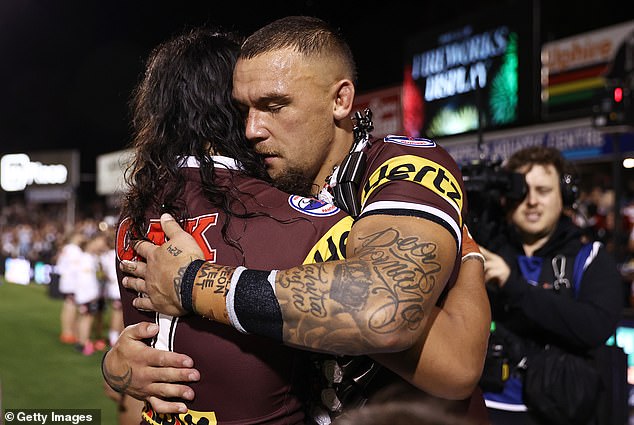 Fisher-Harris and Jarome Luai (both pictured) prepare to leave next season