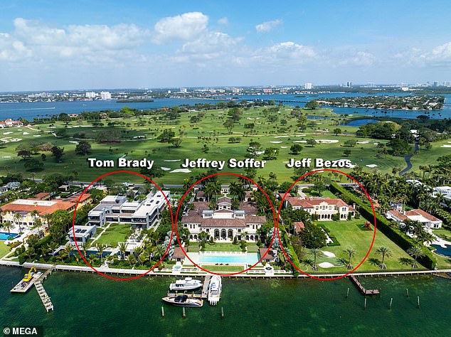 His latest home is adjacent to extravagant mansions owned by real estate developer Jeff Soffer and NFL legend Tom Brady