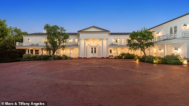 The Southern California estate has an expansive parking lot