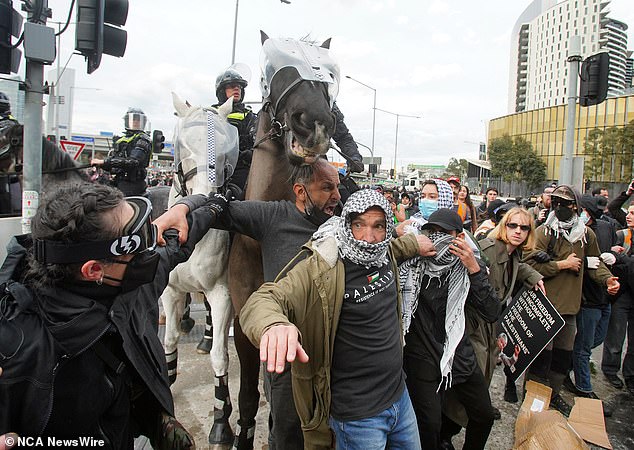 Two dozen officers required medical treatment, while 33 protesters were arrested for various offences, including arson and assault on police.