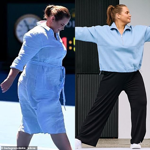 Jelena recently revealed she lost 45 pounds in 10 months after living with an eating disorder for two decades. Pictured left in January 2023 and right in 2024