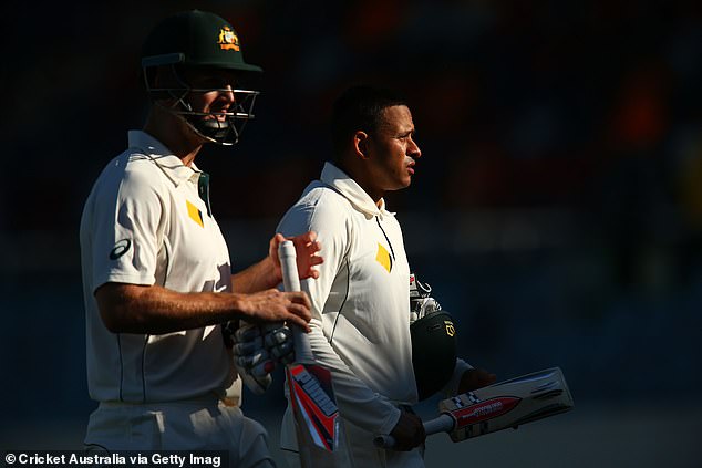 The star player from the opening bout (pictured right with teammate Mitchell Marsh) went into detail about his love for Islam's holiest text