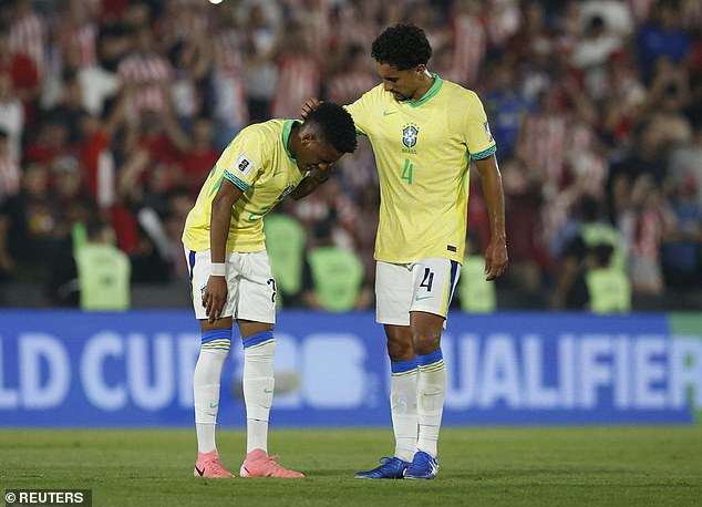 PSG star Marquinhos (right), a veteran of 91 caps, admitted that things are not looking great at the moment