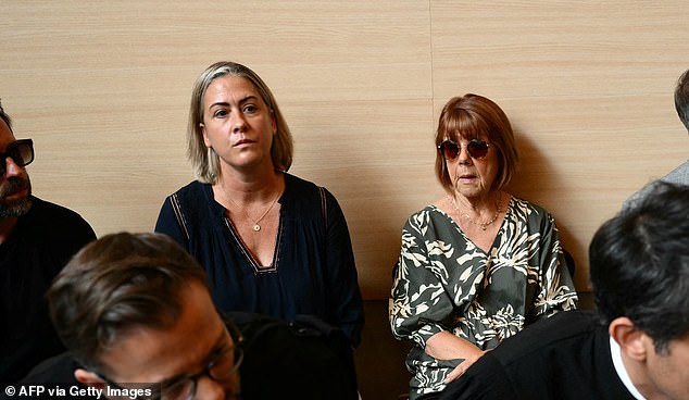 Police found a file on Pelicot's computer called 'My Daughter Naked'. Pictured: Caroline Darian (left) in the courthouse during her father's trial