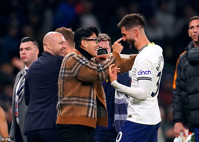 Bentancur has since apologized to teammate and Spurs captain Son Heung-min (left)