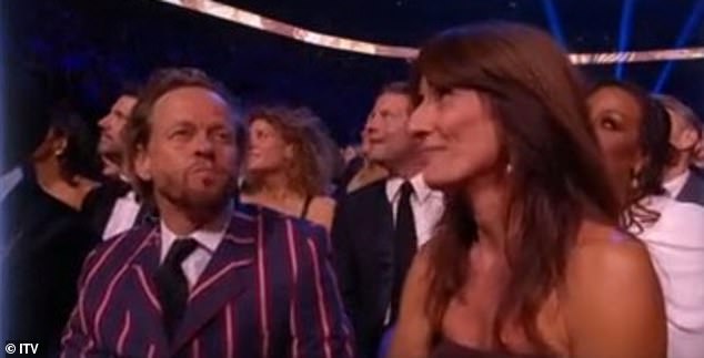 When the award was announced, a montage of Davina's career highlights appeared on the screen, prompting a hilarious reaction from Michael, who was sitting next to Davina